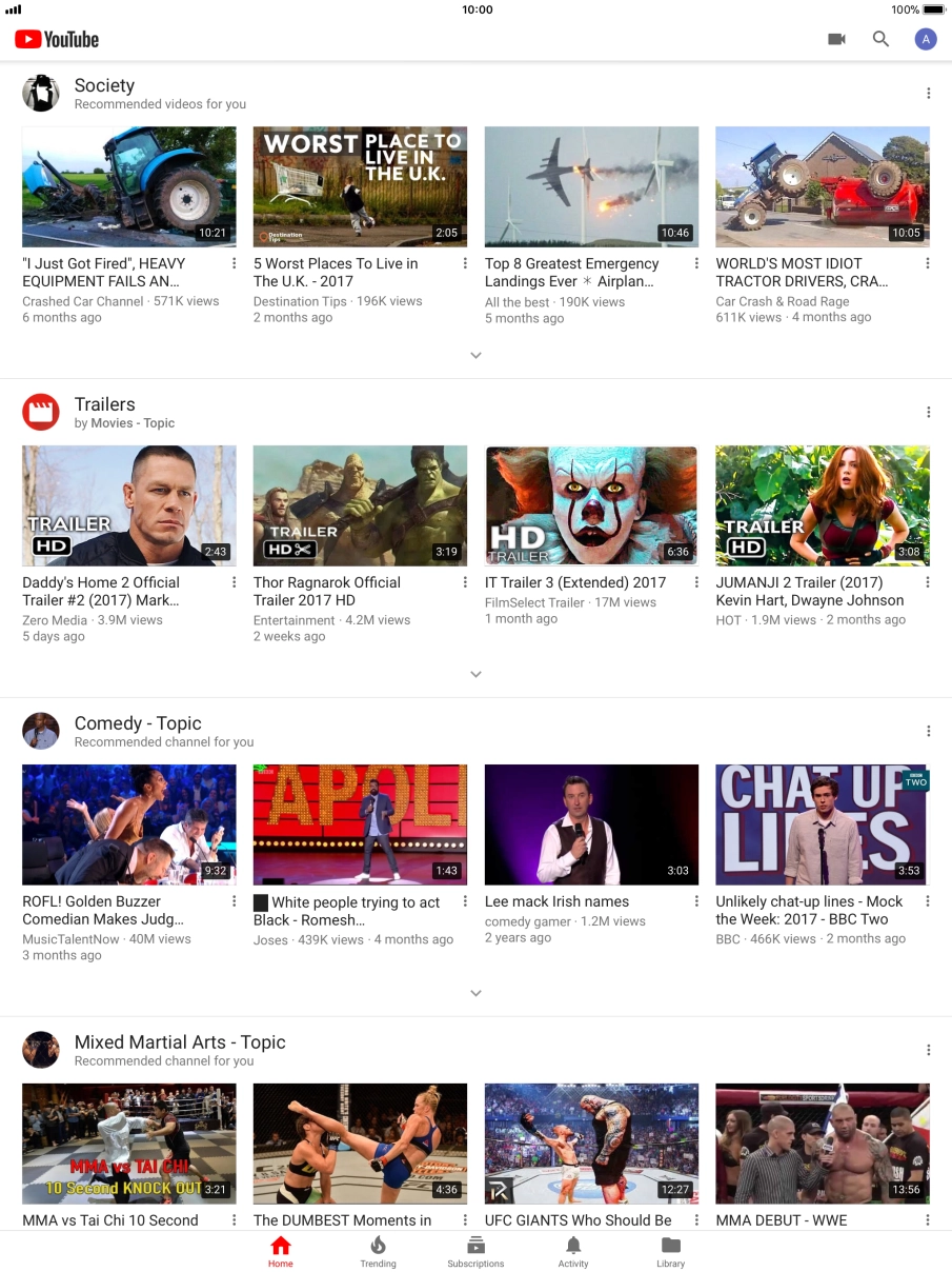 Press the search icon. Press the search icon.