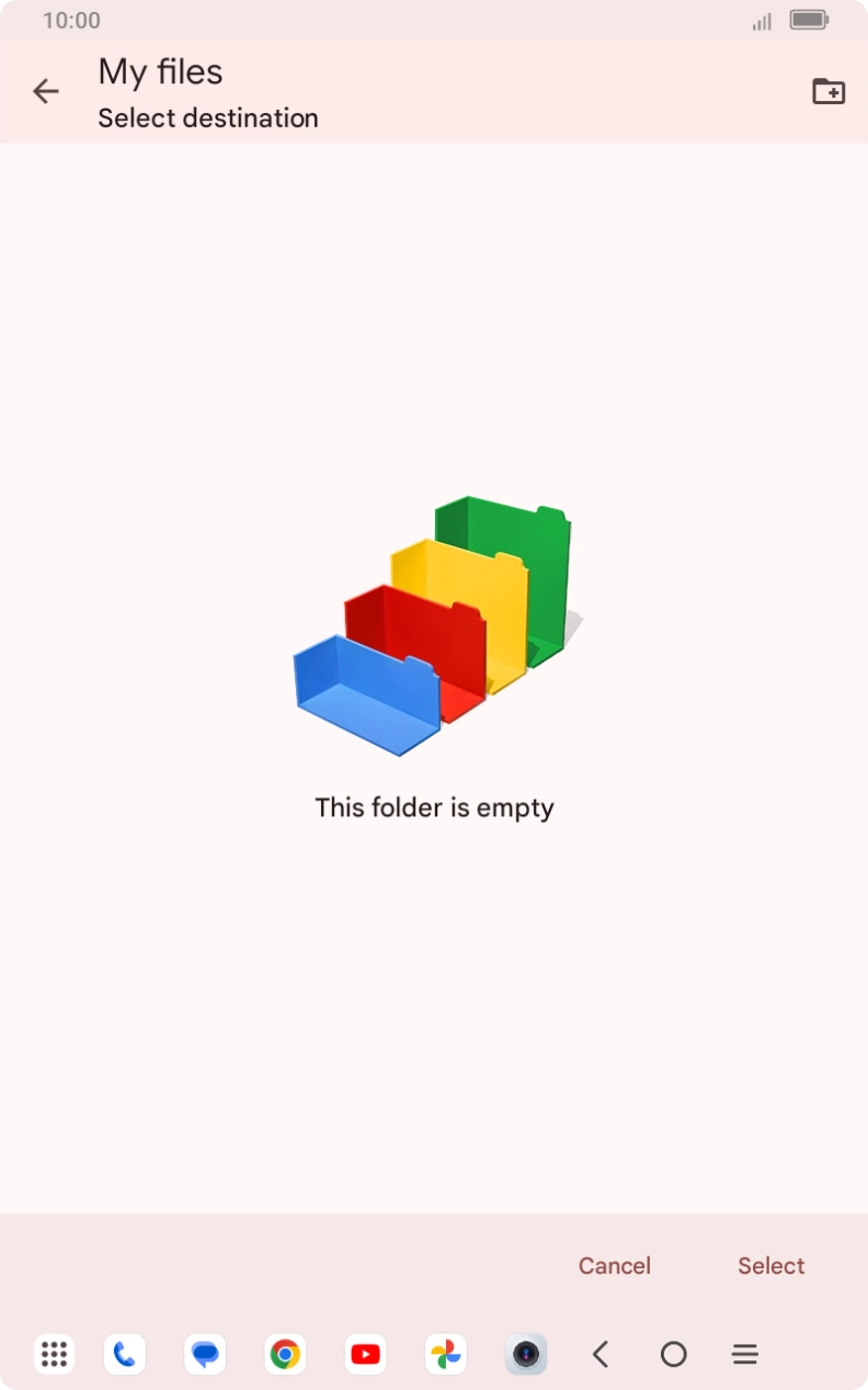 To create a new folder, press the new folder icon and follow the instructions on the screen to create a new folder. To create a new folder, press the new folder icon and follow the instructions on the screen to create a new folder.