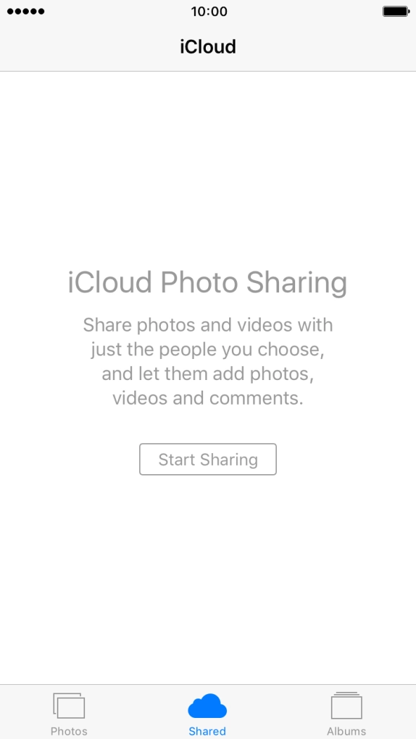 Press Start Sharing and key in the required name of the album. Press Start Sharing and key in the required name of the album.