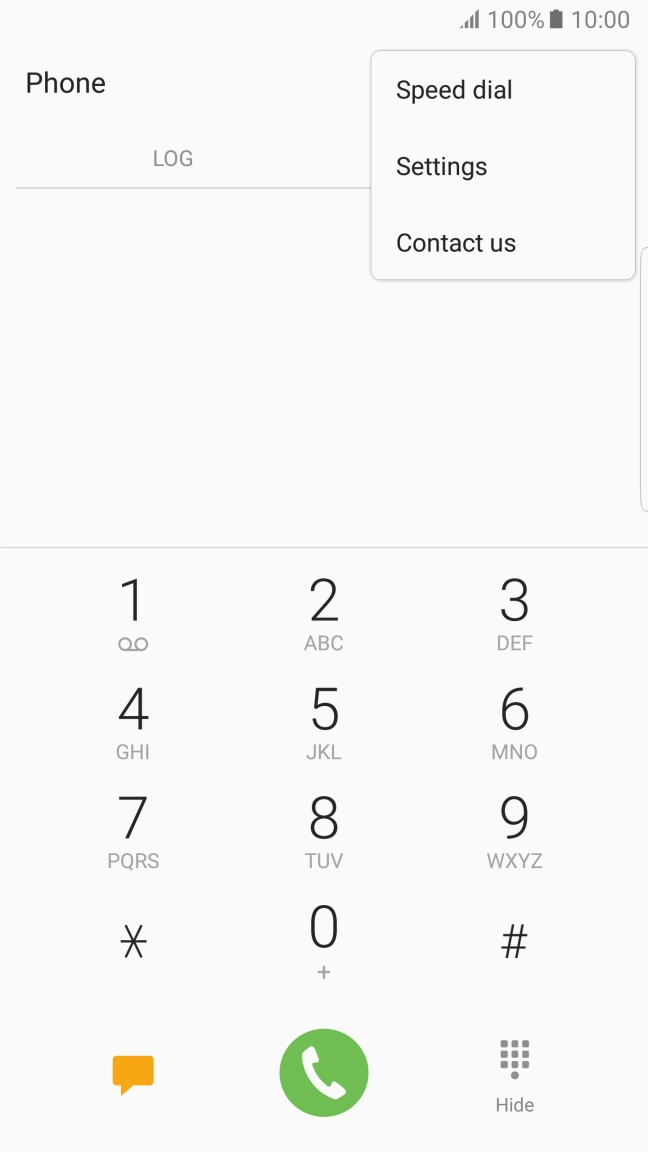 Press Speed dial. Press Speed dial.