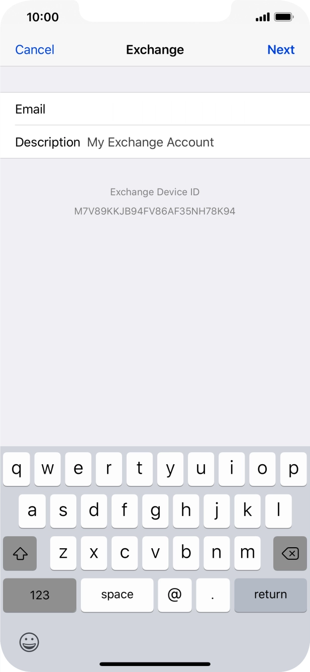 Press Description and key in the required name. Press Description and key in the required name.