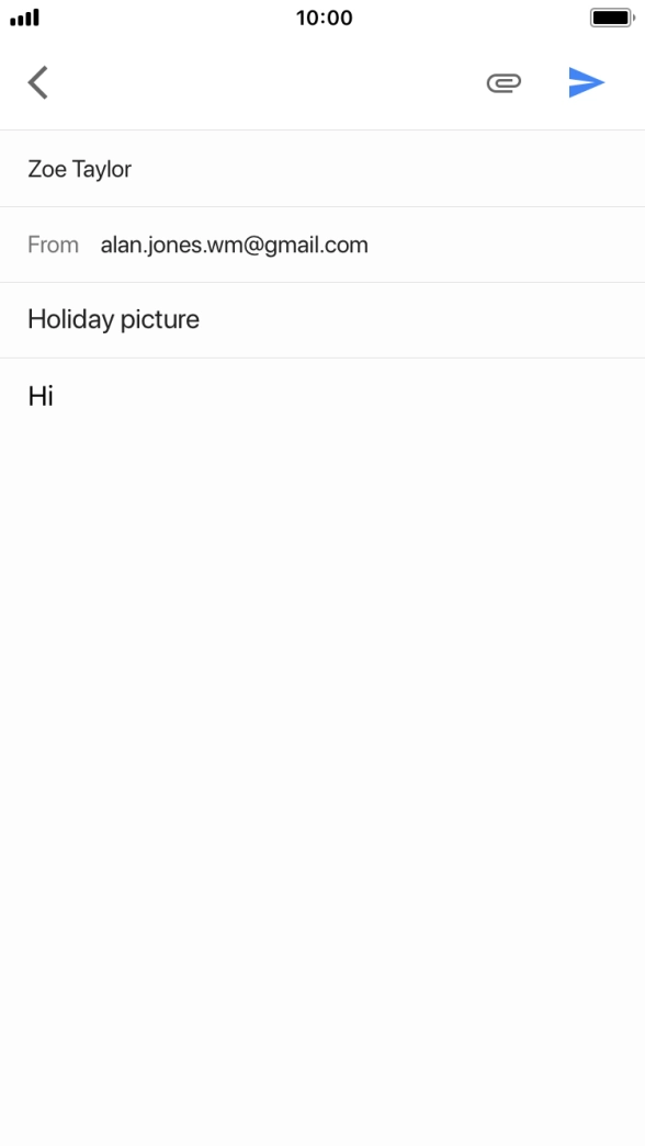 Press the send icon. Press the send icon.