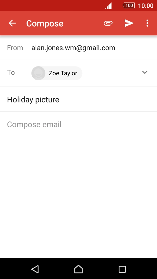 Press the text input field.