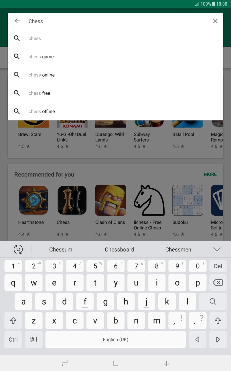Key in the name or subject of the required app and press the search icon. Key in the name or subject of the required app and press the search icon.