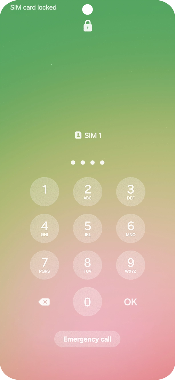If your SIM is locked, key in your PIN and press OK. If your SIM is locked, key in your PIN and press OK.
