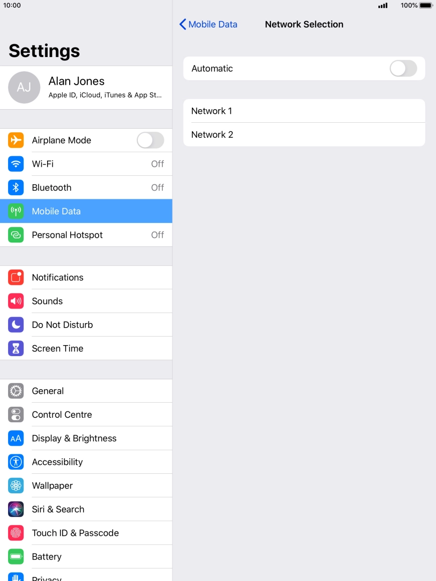 If you turn off the function, press the required network. If you turn off the function, press the required network.