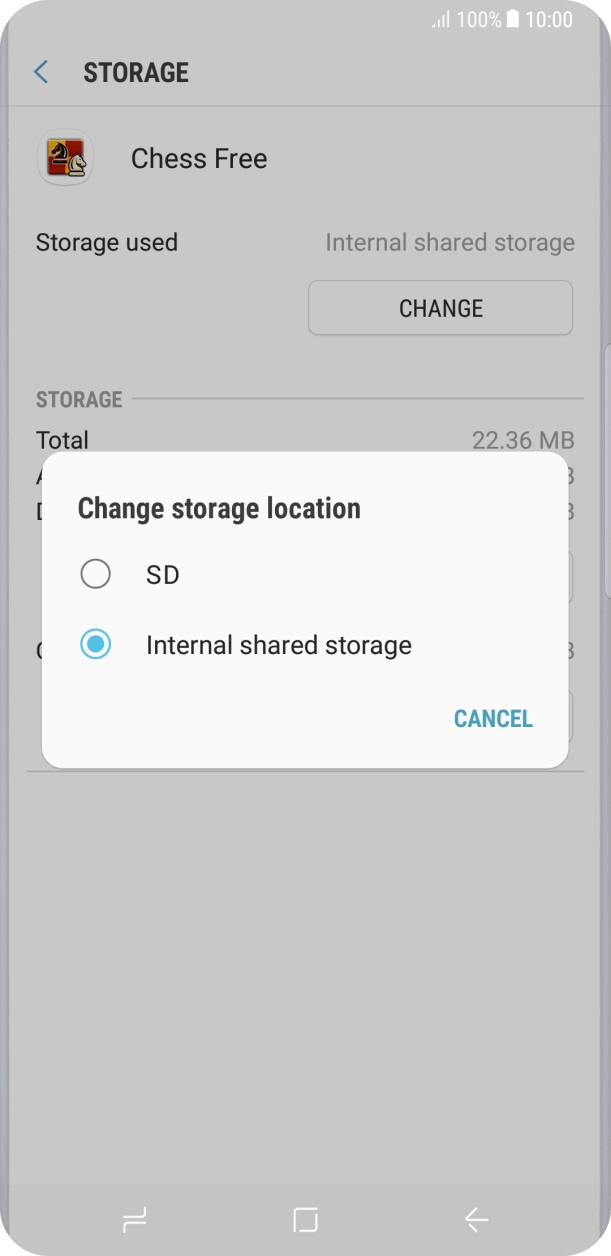 Press the name of the memory card. Press the name of the memory card.