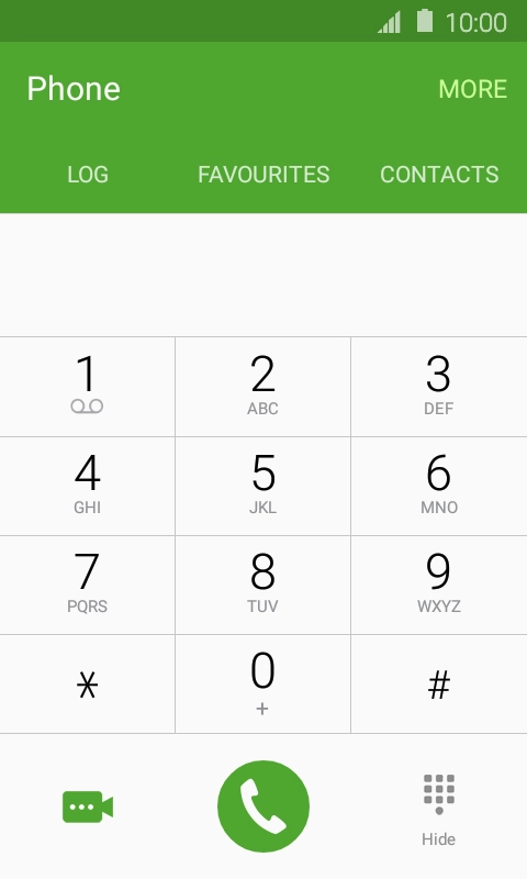 Press and hold the required speed dialing key until the number is called.