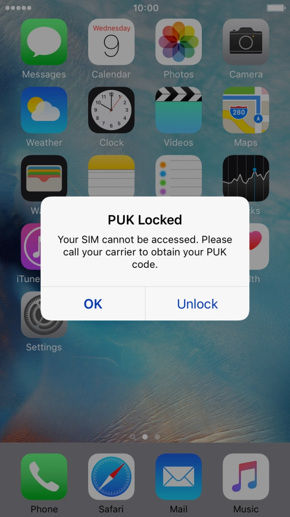Press Unlock.