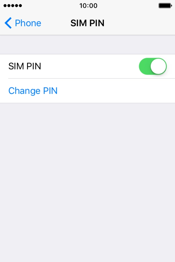 Press Change PIN. Press Change PIN.