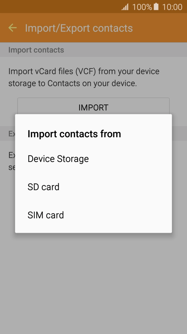 Press SIM card. Press SIM card.