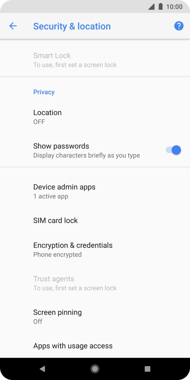 Press SIM card lock. Press SIM card lock.