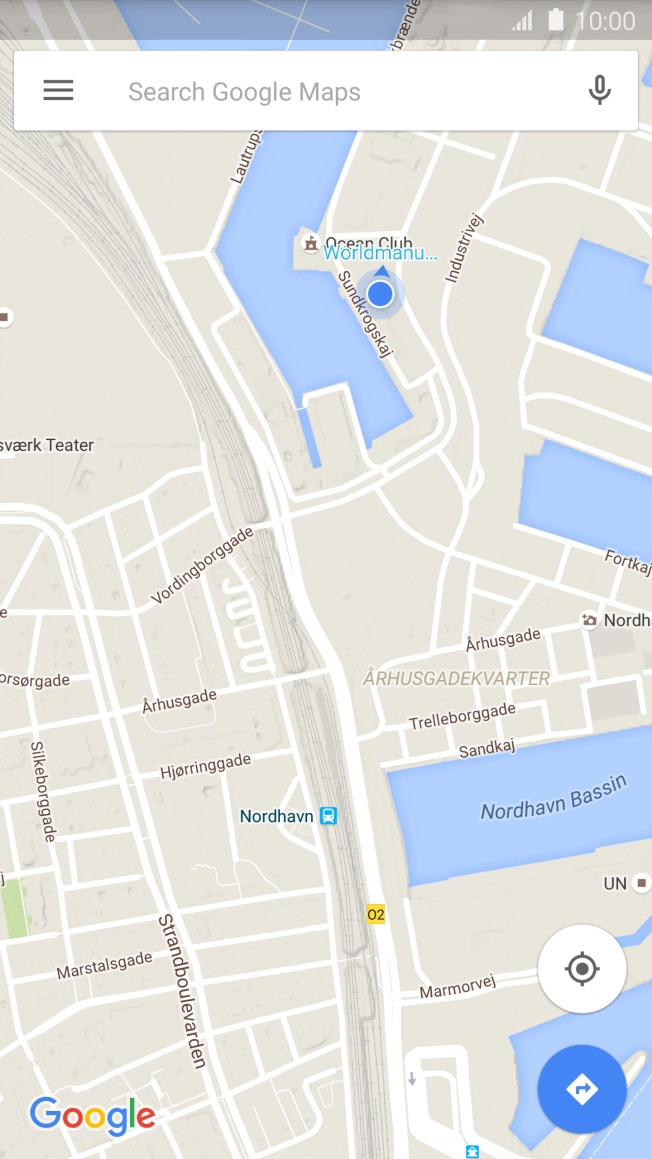 Press Search Google Maps and key in the required destination.