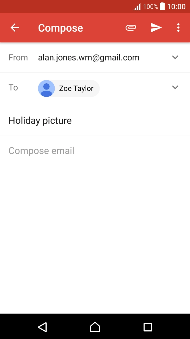 Press the text input field.