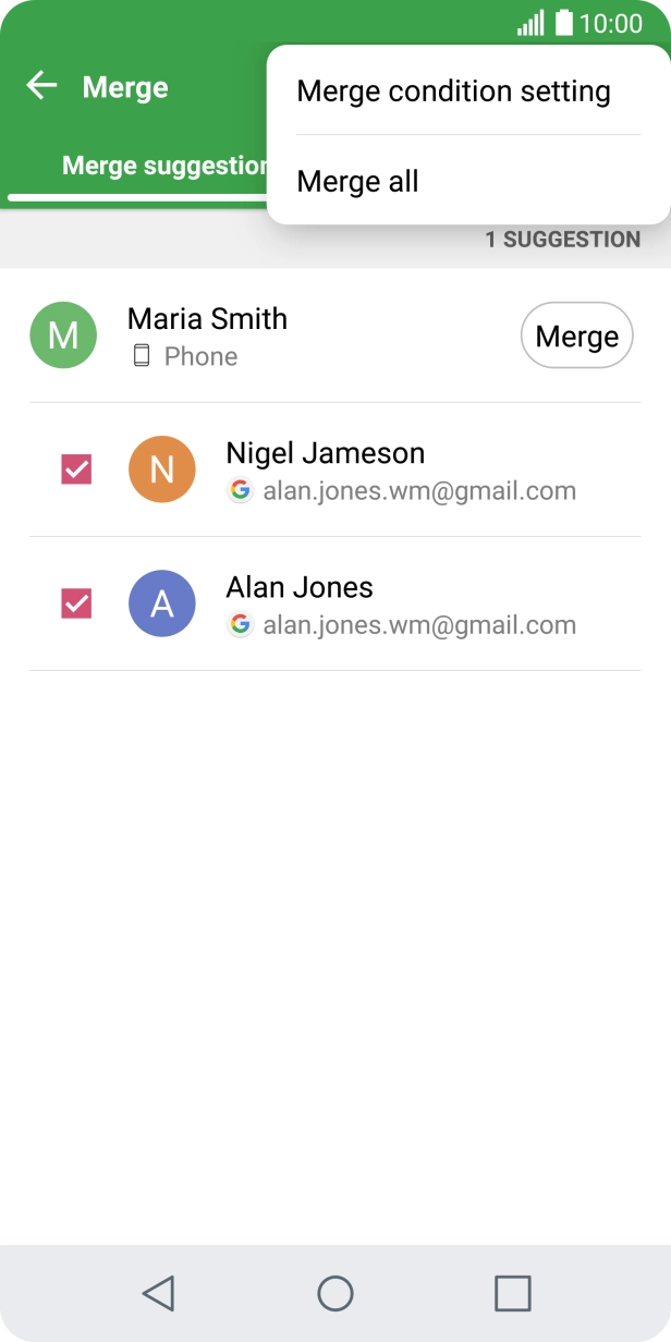 Press Merge all.