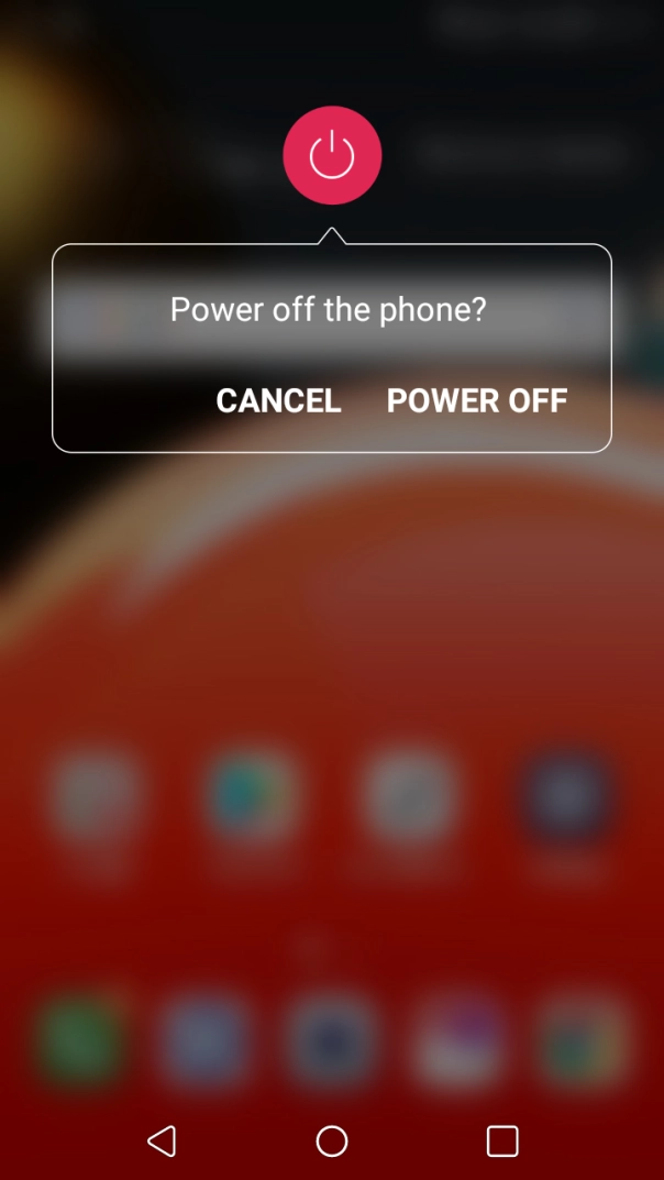Press POWER OFF.