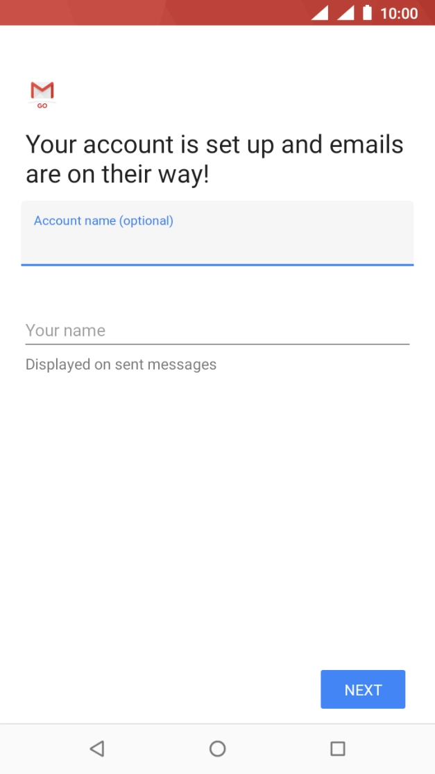Press Your name and key in the required sender name. Press Your name and key in the required sender name.