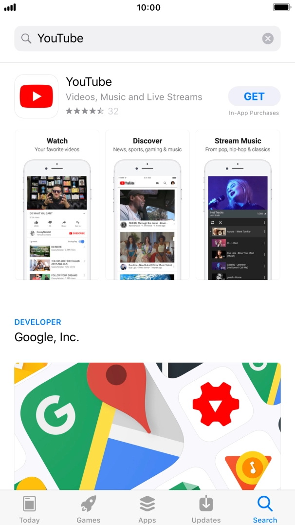 Press YouTube. Press YouTube.