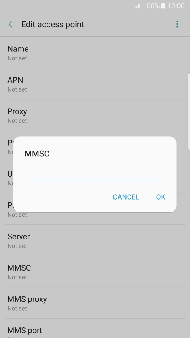 Key in http://mmsc.telstra.com:8002 and press OK.