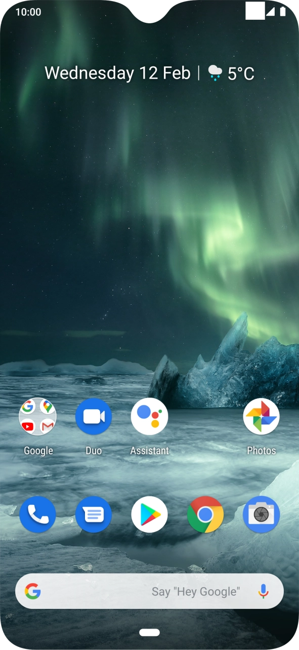Press the message icon. Press the message icon.