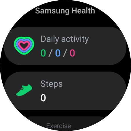 Under Daily activity, you can see how far you are from completing your daily activity goals.