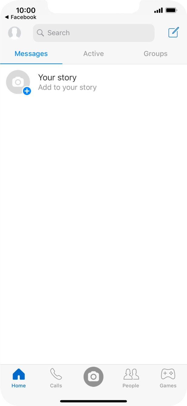 Press the new message icon. Press the new message icon.