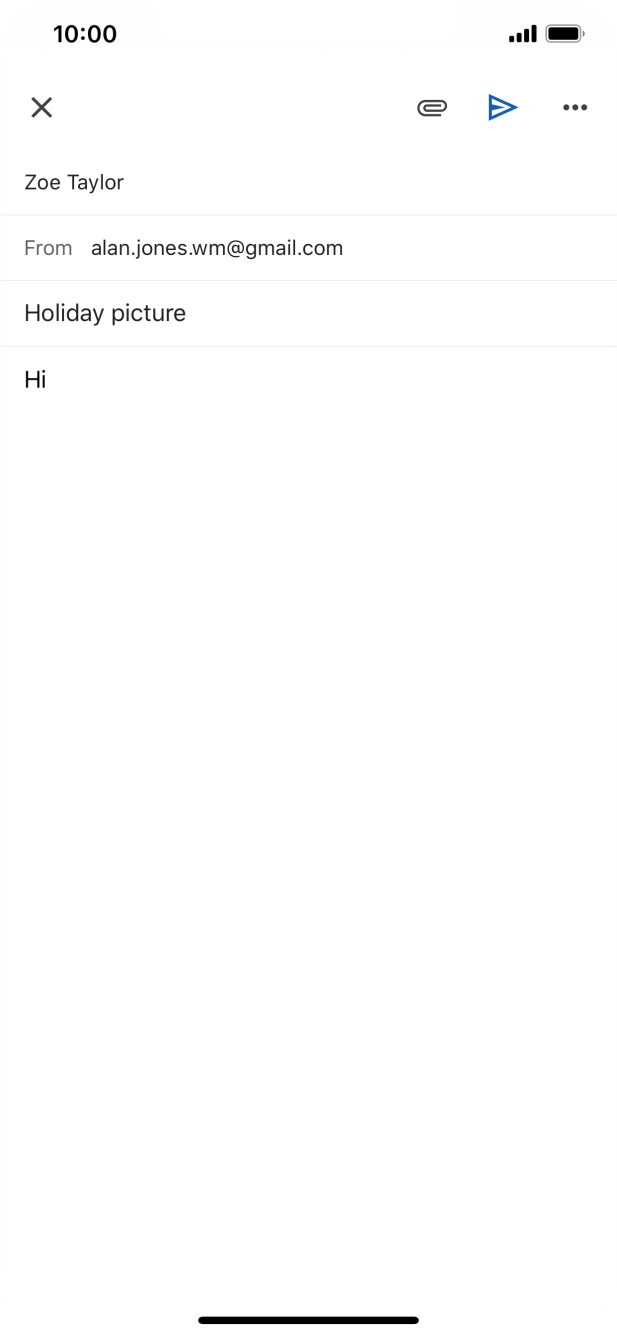 Press the send icon. Press the send icon.