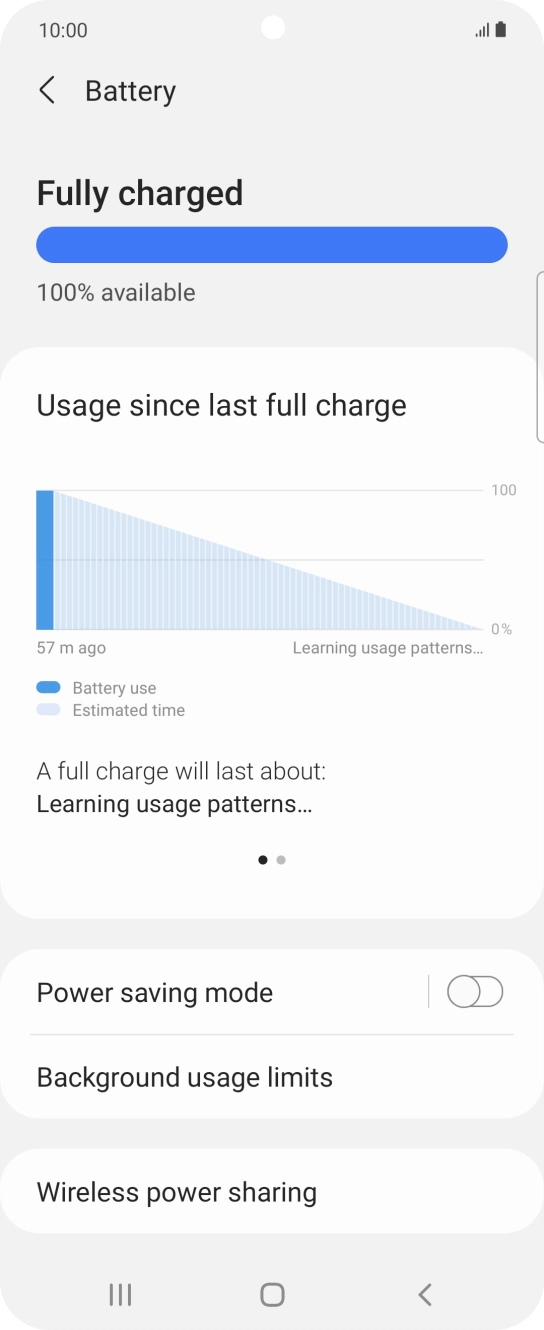Press Power saving mode. Press Power saving mode.
