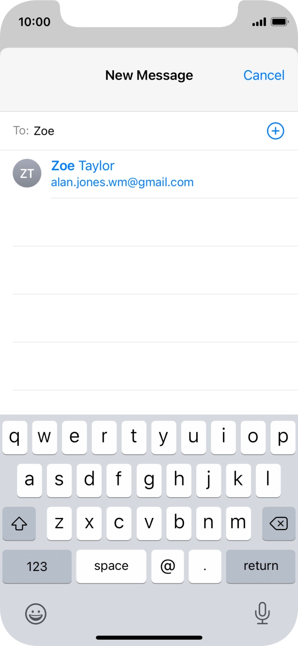 Press the required contact. Press the required contact.