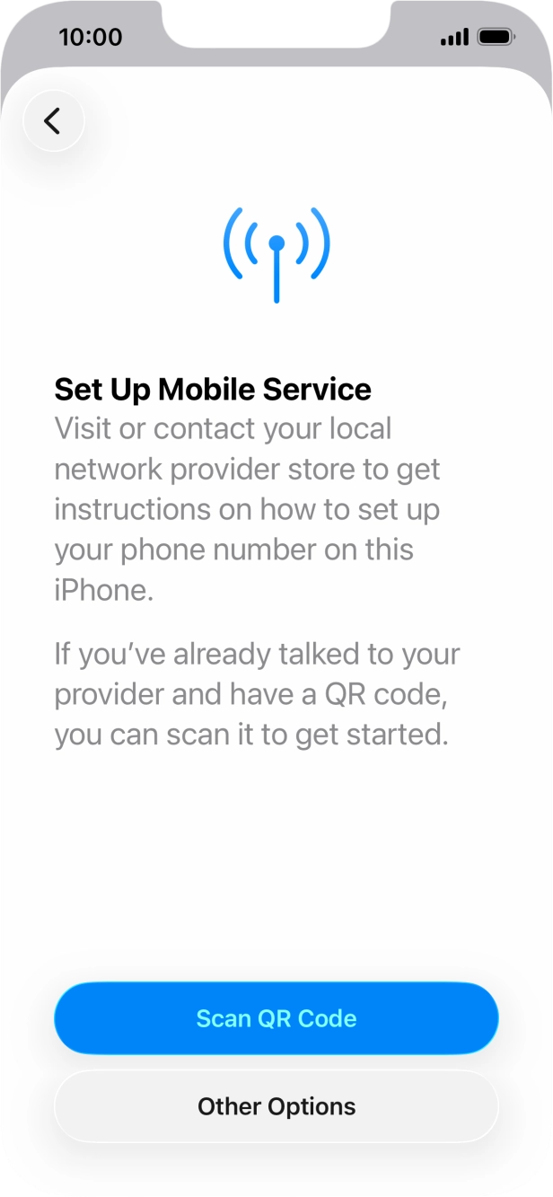 Press Scan QR Code. Press Scan QR Code.