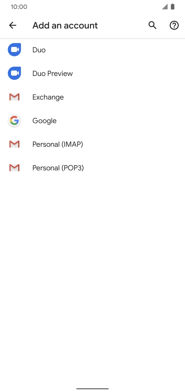 Press Google.