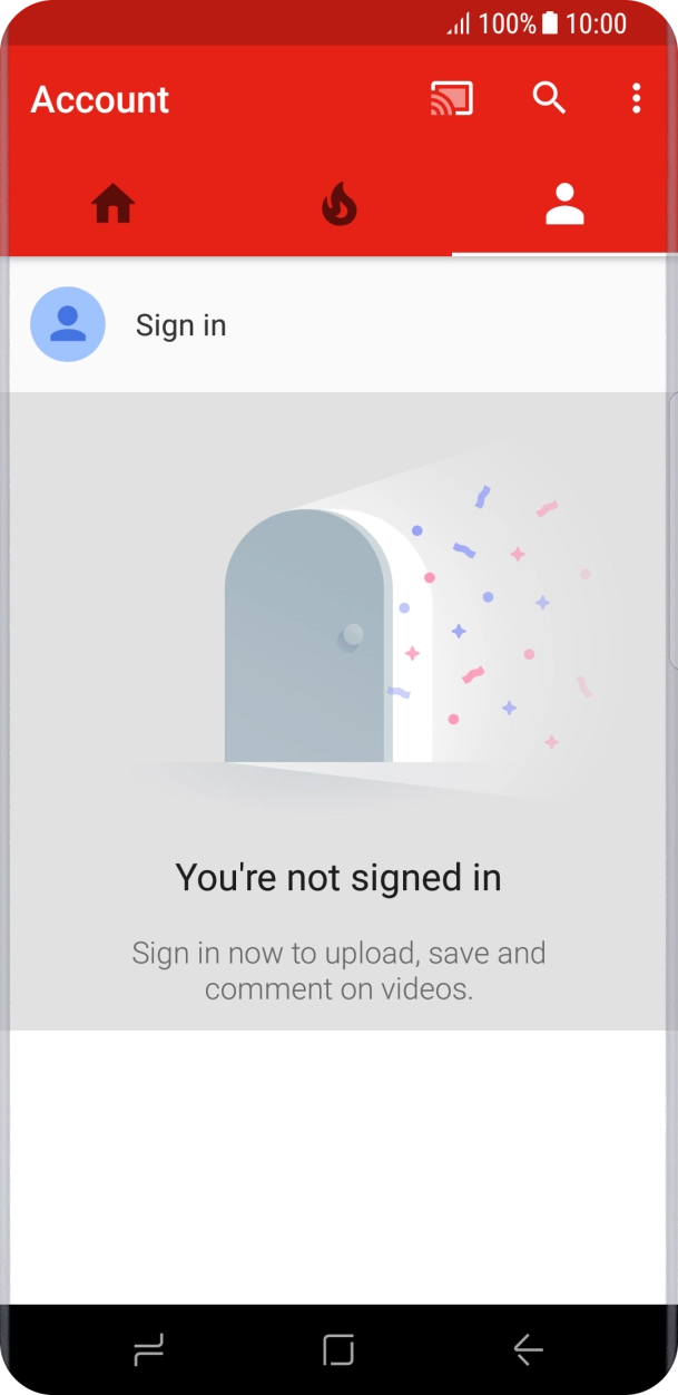 Press Sign in.
