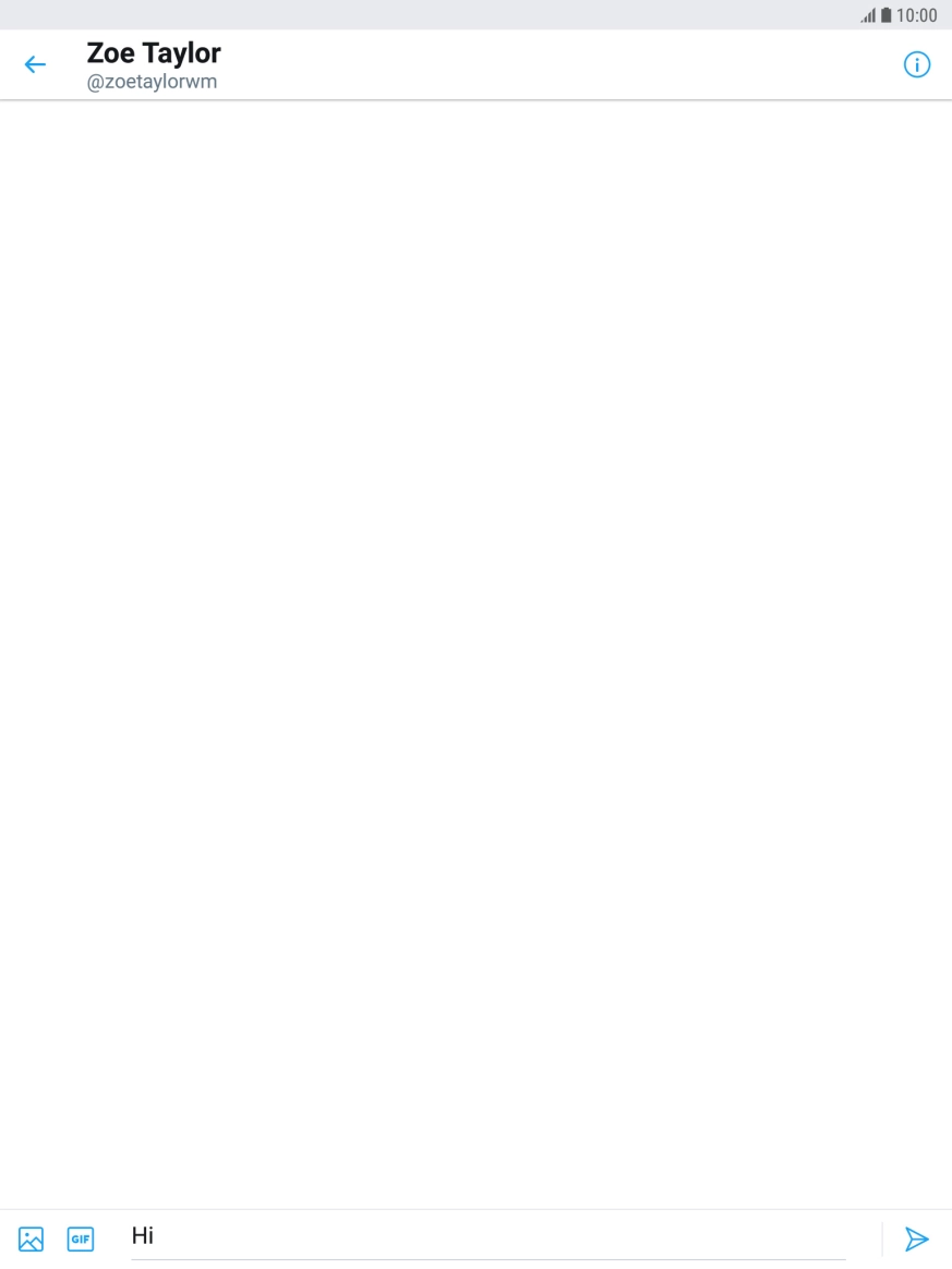 Write the required message and press the send icon.