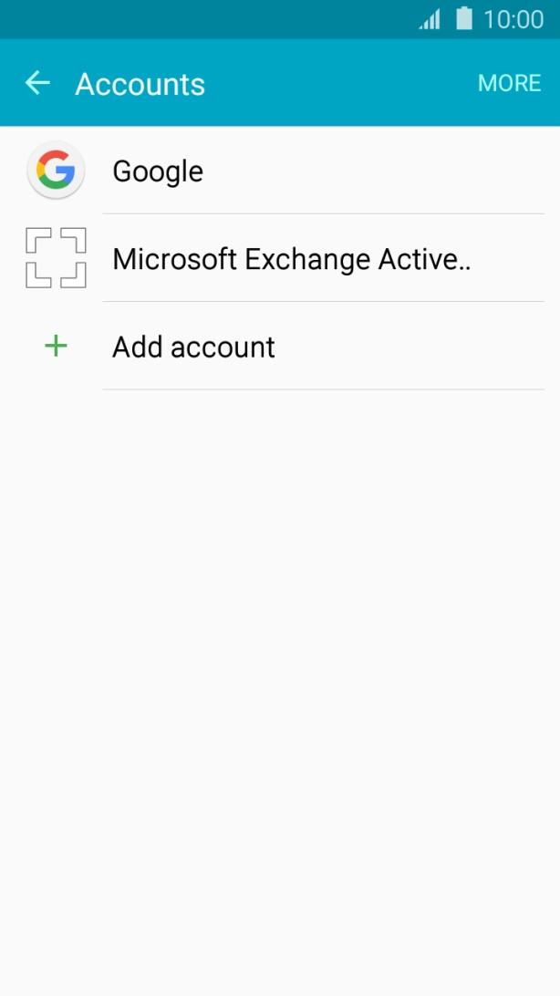 Press the required account.