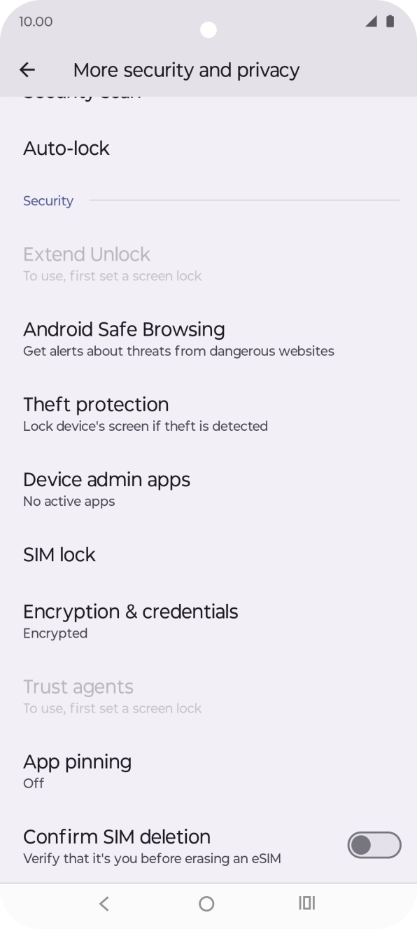 Press SIM lock. Press SIM lock.