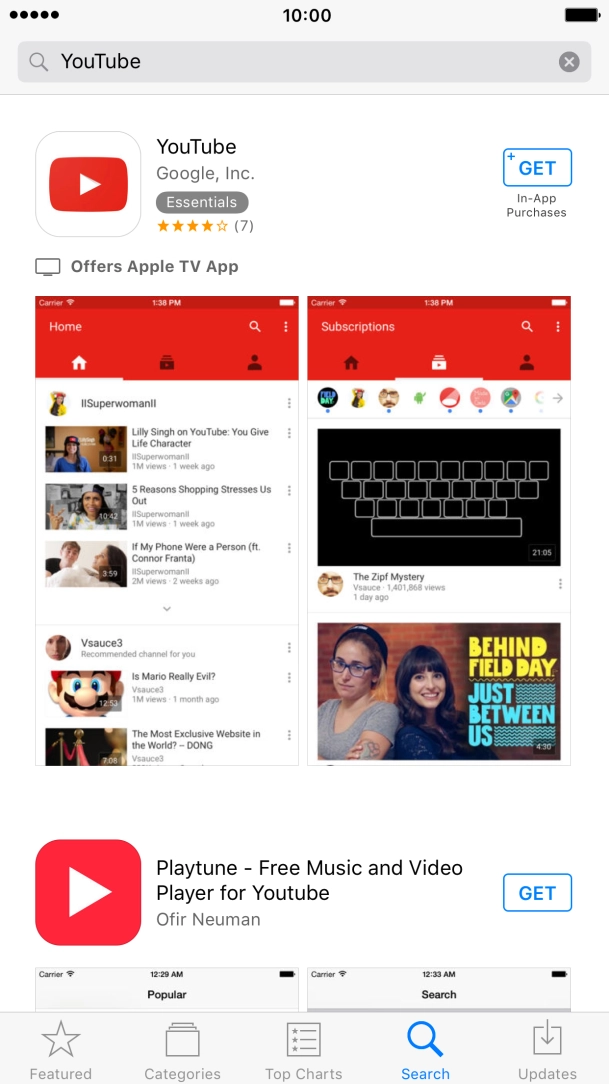 Press YouTube. Press YouTube.