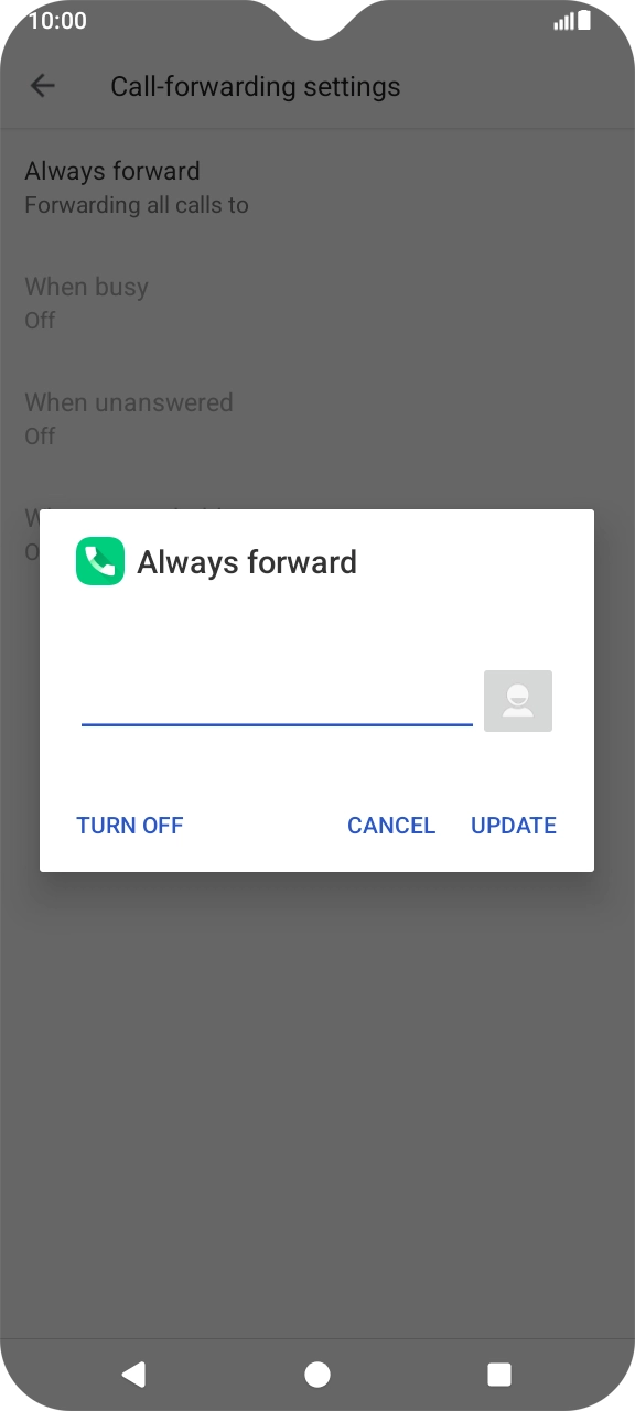 Press TURN OFF.