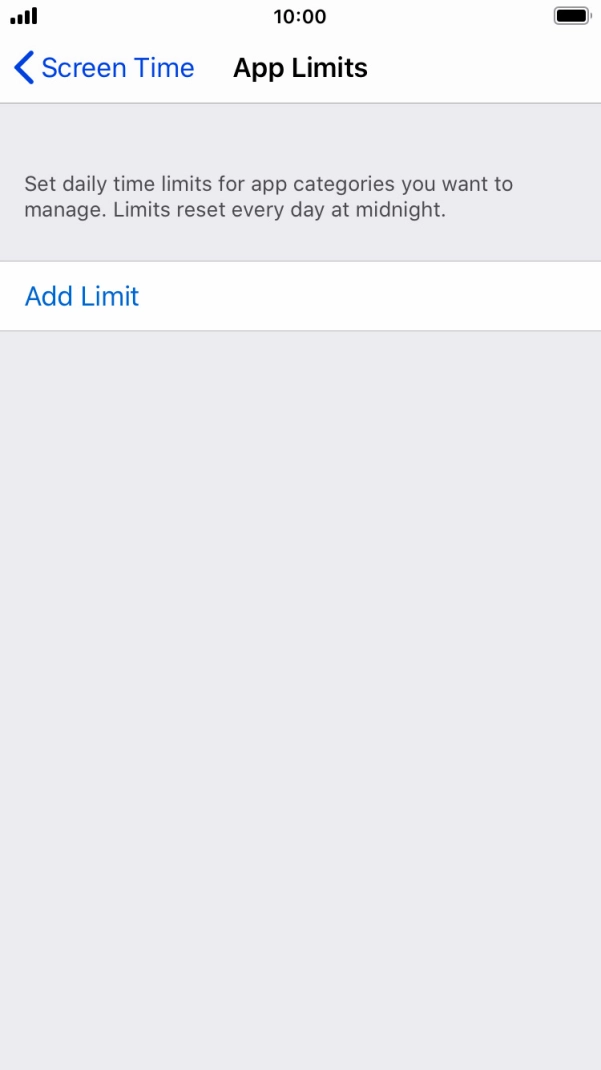 Press Add Limit.