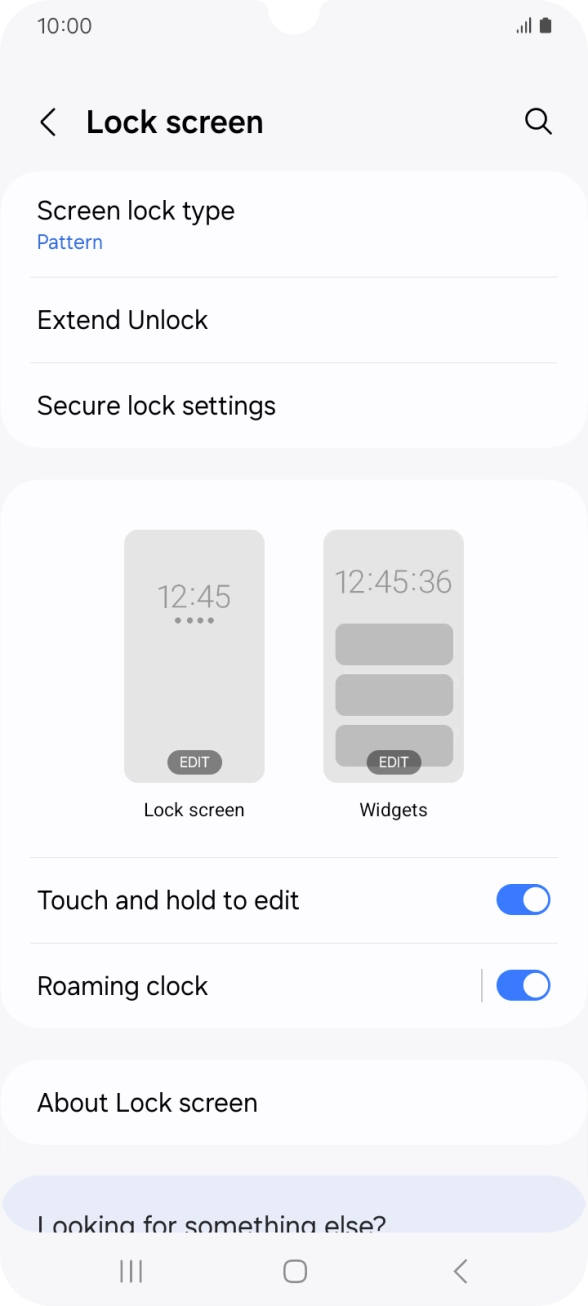 Press Screen lock type and key in the phone lock code. Press Screen lock type and key in the phone lock code.
