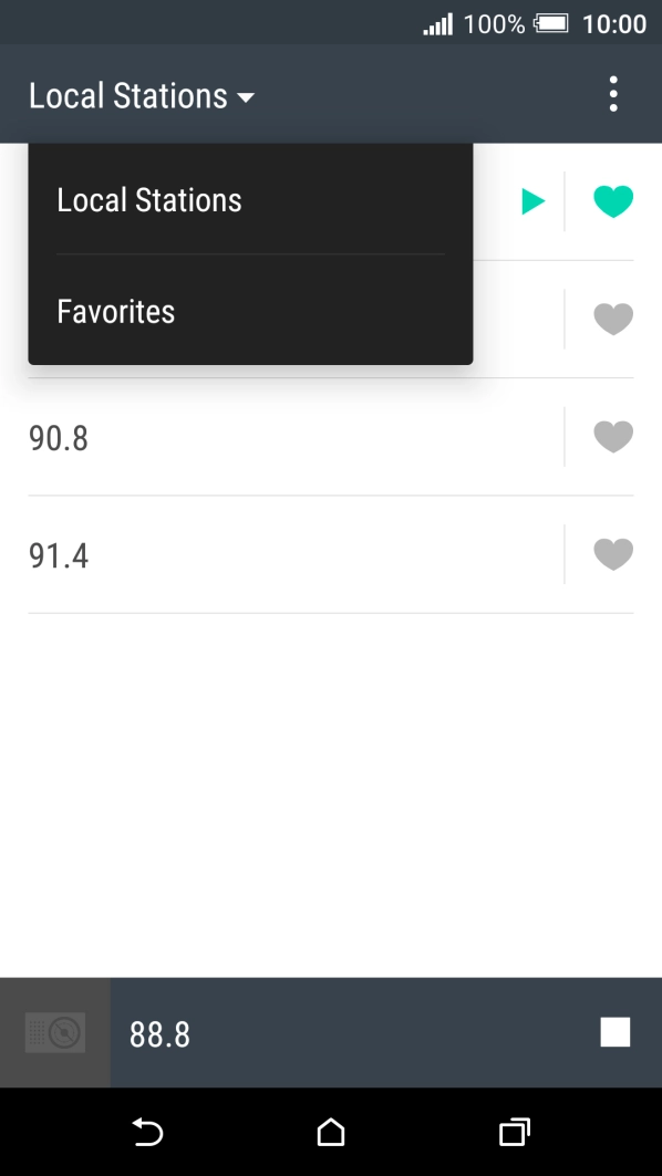 Press Favorites.