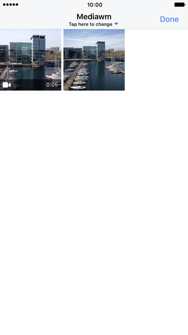 Press the required picture or video clip. Press the required picture or video clip.