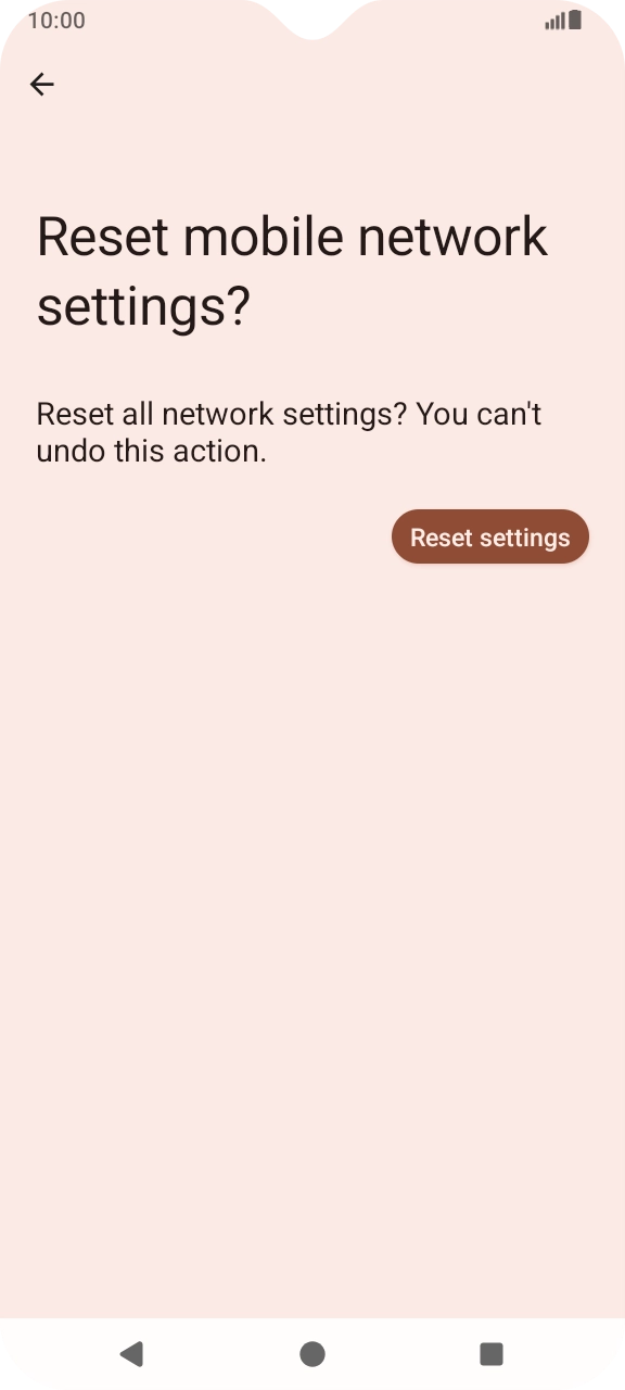 Press Reset settings. Press Reset settings.