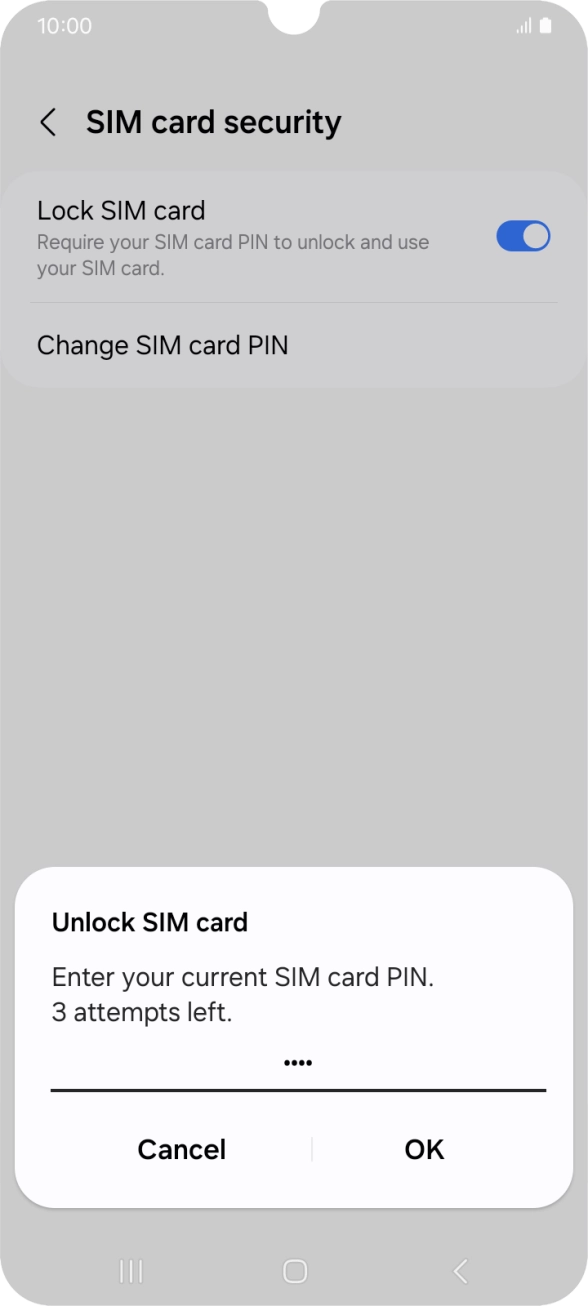 Key in your PIN and press OK. Key in your PIN and press OK.