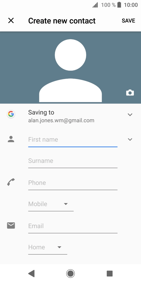 Press the address book drop down list.