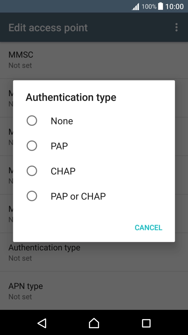 Press None.