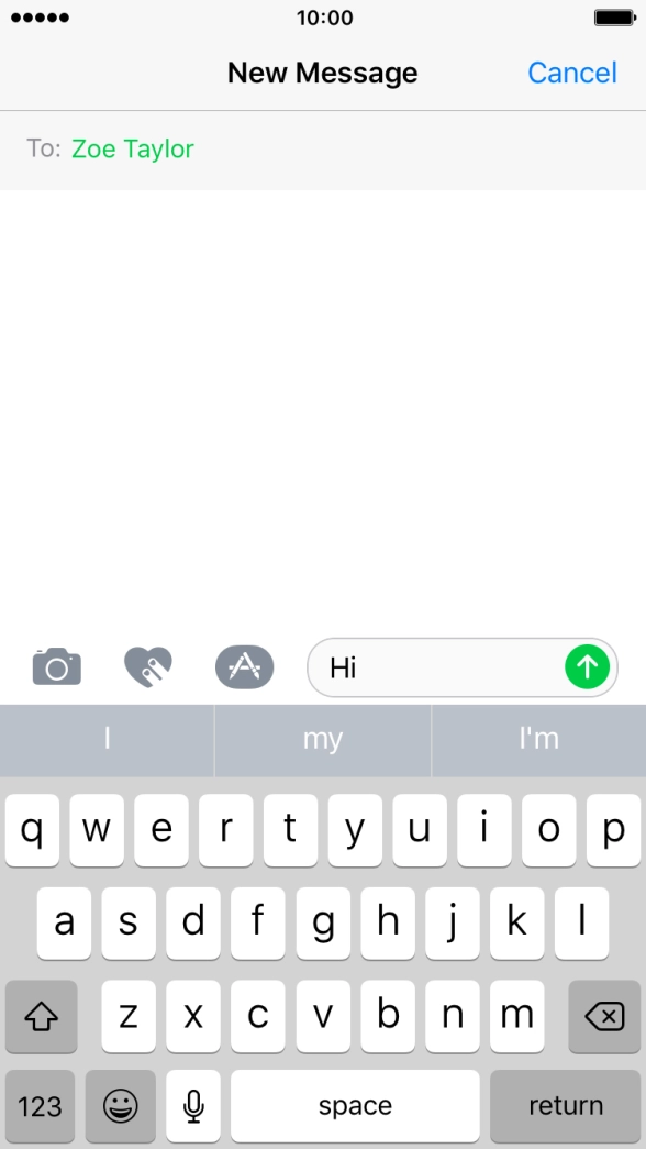 Press the camera icon. Press the camera icon.
