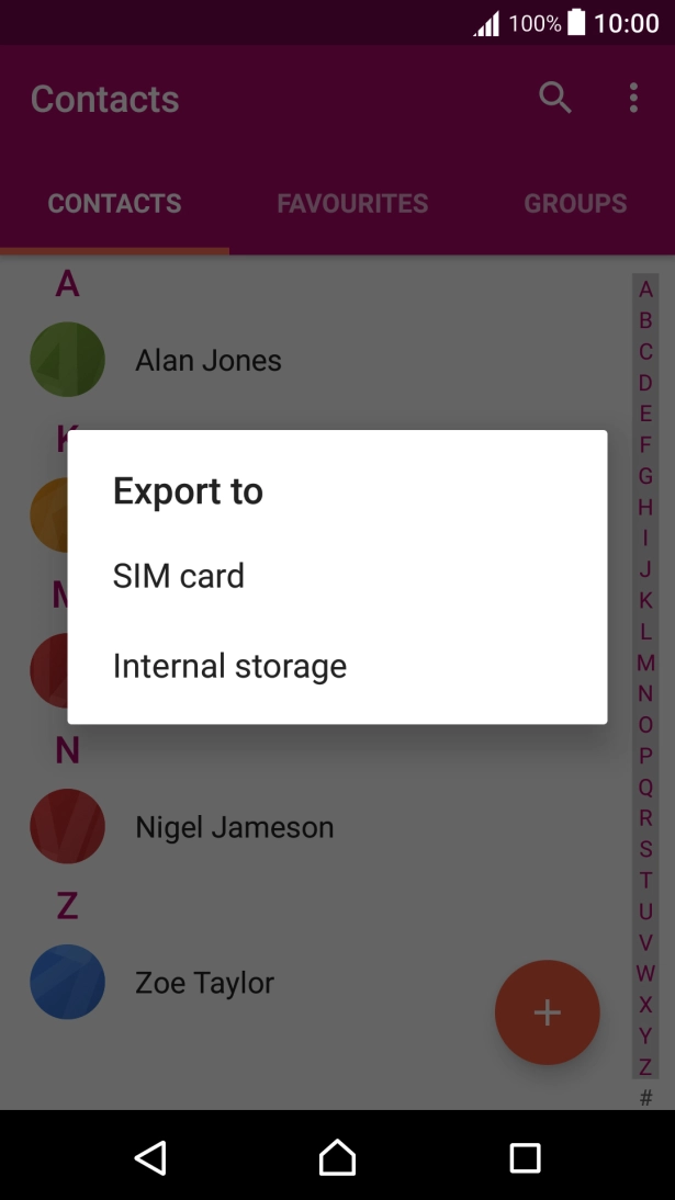 Press SIM card. Press SIM card.