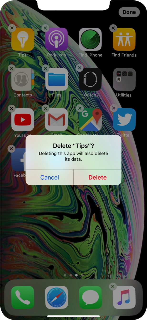 Press Delete.