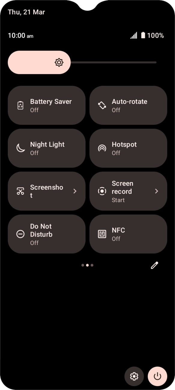 Press Battery Saver to turn on the function. Press Battery Saver to turn on the function.