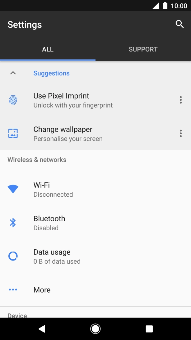 Press Bluetooth. Press Bluetooth.